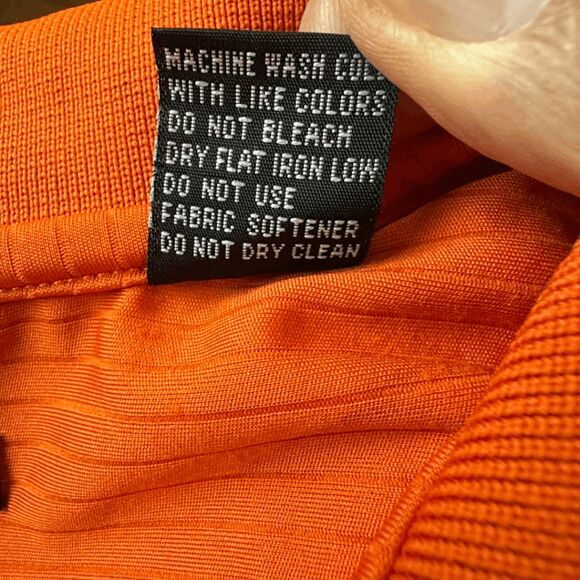 Divots Men's Div Dry Moisture Wicking Short Sleeve Golf Polo Shirt Orange Sz XL - Picture 5 of 10